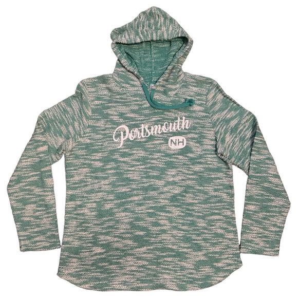 Artisans Baja Style Hoodie Portsmouth NH Size Large Heather Green Sweatshirt L - Picture 1 of 9